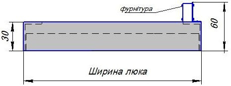 Чертеж люк Короб алюминиевый в гипсокартон